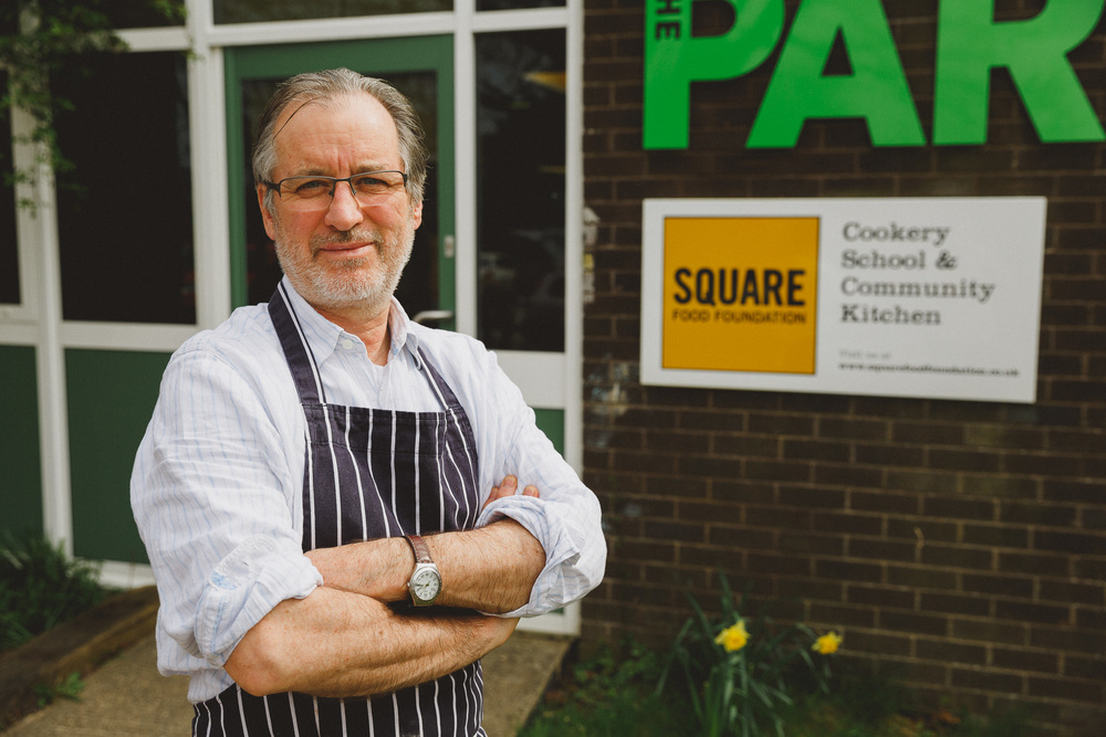 Benny outside the Square Food Foundation headquarters